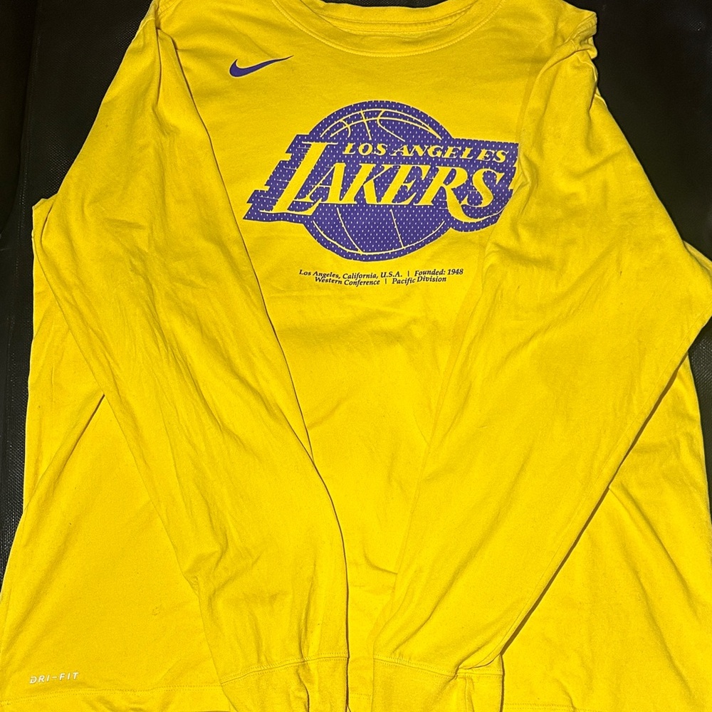 Nike Yellow Lakers Long Sleeve Tee